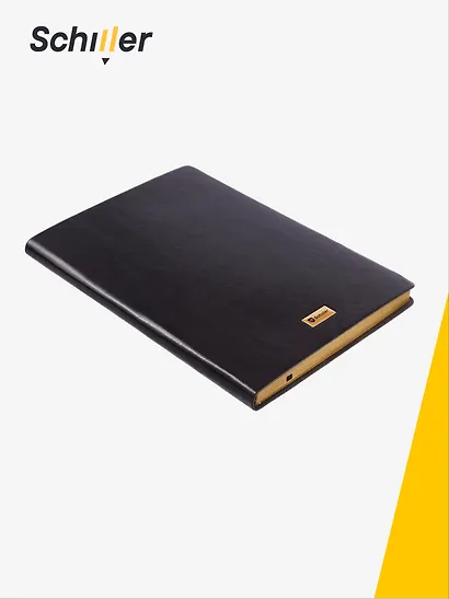 Книга для записей А5, 96 листов, нелинованная/в линейку, черная, Schiller - фото 2