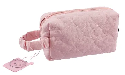 Косметичка стеганная Сердечки (розовая) (текстиль) (20х9) - фото 5