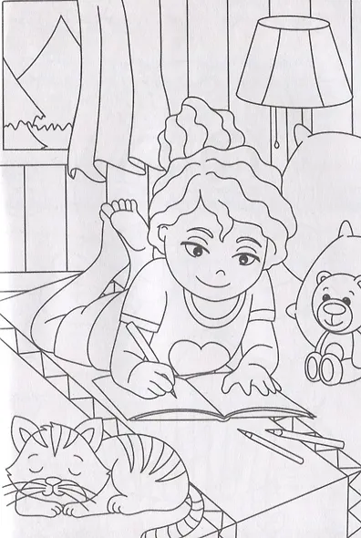 РАСКРАСКИ А5 эконом ВЕСЁЛЫЕ КАРТИНКИ. ДЛЯ ДЕВОЧЕК - фото 2