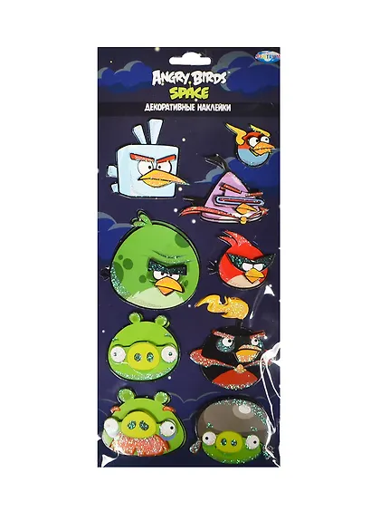 Набор д/детского творчества Centrum Angry Birds/Энгри бёрдз Space Наклейки декоративные 3D 84469""" - фото 3