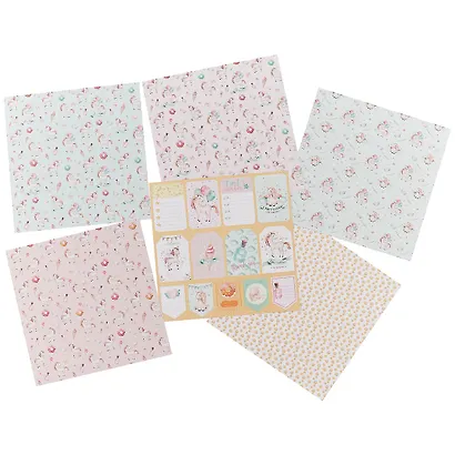 Бумага д/скрапбукинга 15,2*15,2см, 12 дизайнов, 12 листов, двусторонняя Birthday Party - фото 3