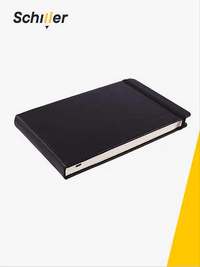 Скетчбук 21*14 80 листов, черный, 140г/м2 слоновая кость, Schiller - фото 2