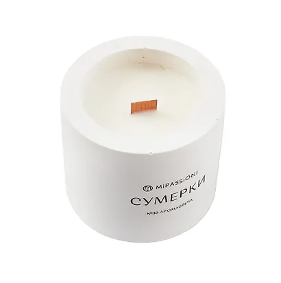 Свеча ароматическая в стакане с крышкой Сумерки (гипс) (150мл) (9,5см) - фото 3