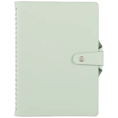 Ежедневник недат. А5 96л "Clear" мятный, иск.кожа, мягк.переплет, на резинке, ляссе - фото 1