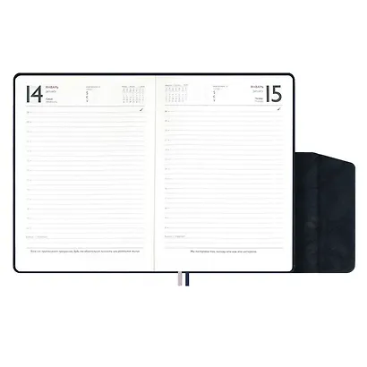 Ежедневник дат. 2026г. А5 176л "Тиволи глосс" синий, кожзам, тв.переплет, блинт.тиснение, офсет, справ.мат-лы, закругл.углы, 2 ляссе, инд.уп - фото 12