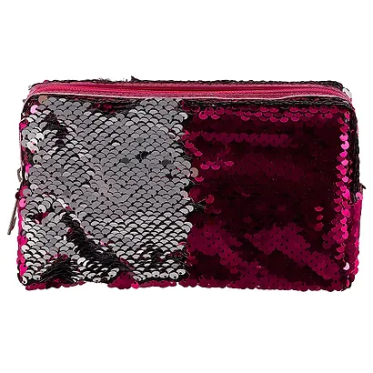 Косметичка на молнии с пайетками (текстиль) (19х10) (ПВХ бокс) (12-Tuos-HZB11) - фото 5