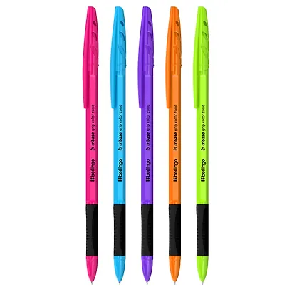 Ручка шариковая синяя "Tribase grip color zone" 0,7мм, Berlingo - фото 3