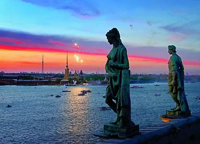 Открытка с видами (СПб) Петропавловская крепость с крыши Зимнего дворца [SPB-034] - фото 1