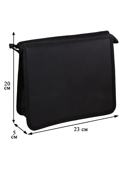 Папка для тетрадей А5 23*20*5см полипропилен, молния, черн. - фото 2