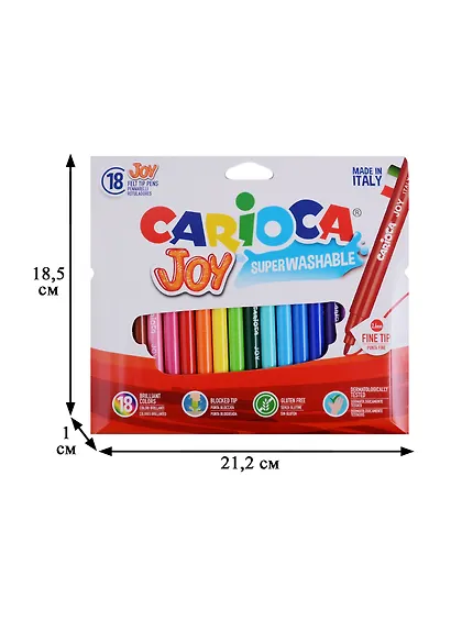 Фломастеры «Joy» Carioca, 18 цветов - фото 3