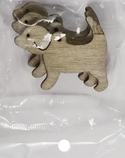 Заготовка из дерева, собака, 3 шт, 5*3,5 см, серый (11-00410-15-11-30) - фото 1