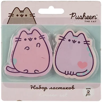 Ластик «Pusheen», Academy Style, 2 штуки - фото 1