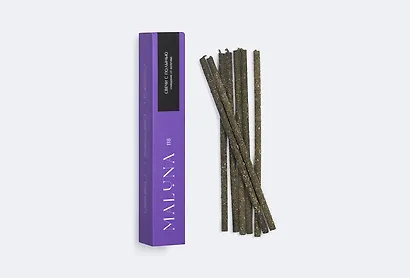 Магические черные свечи с полынью Maluna (7шт) (Очищение от негатива) (2031) - фото 2