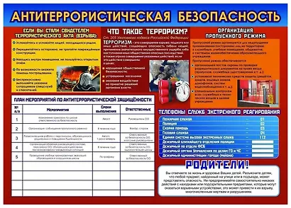 Комплект из 4-х плакатов "Безопасность в образовательной организации" ( формата А2). ФГОС - фото 2