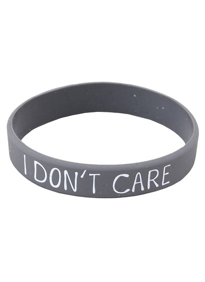 Браслет силиконовый "I dont care" - фото 1