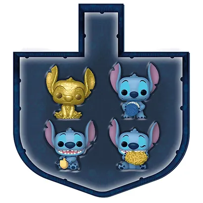 Набор подарочный Funko Pocket POP! Disney Lilo & Stitch Stitch Hanukkah Dreidel Box (4 фигурки) (Fun79952) - фото 3