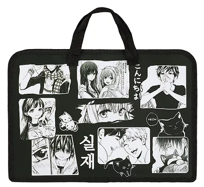 Папка для тетрадей А4 "Чёрно-белое аниме " 34*24,5*3 см, пластик - фото 5