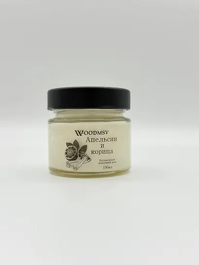 Свеча ароматическая Апельсин и корица (100мл) (100-АК) - фото 1