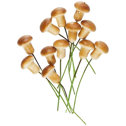 Искусственный декор Грибочки на проволочке, 2 см, 12шт микс (орр) - фото 1