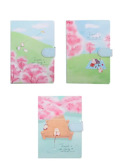 Блокнот с магнитной застежкой Котик Travel in the spring (224стр) (13х19) - фото 3