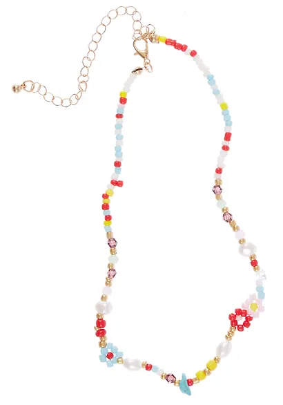 Ожерелье Бохо Цветочки (12-Kanti-1) (Lafilaf) - фото 3