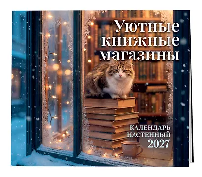 Уютные книжные магазины. Календарь настенный на 2027 год (300х300 мм) - фото 2
