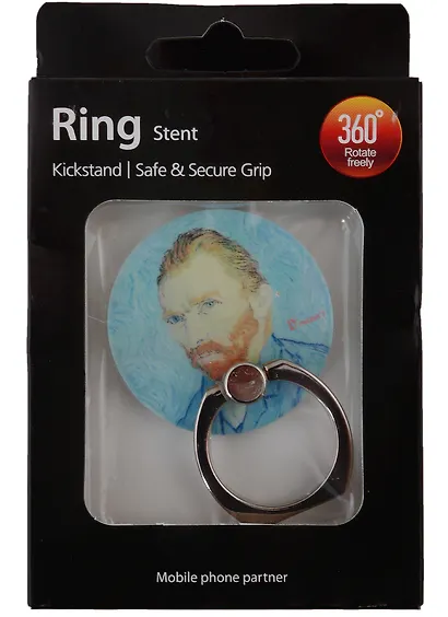 Держатель-кольцо для телефона Винсент Ван Гог автопортрет (металл) (коробка) - фото 2