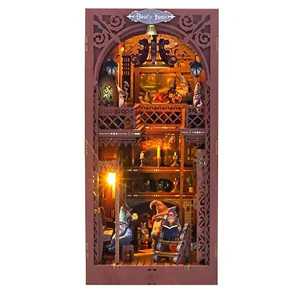 Сборная модель «Книжный румбокс. Дом гномов», 11х18х23, Mini House DIY - фото 2