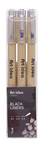 Набор линеров 3 штуки 0,1/0,3/0,5 мм, Art idea - фото 1