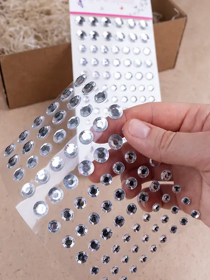 Набор страз кристаллы, белые, микс размеров  2ШТ - фото 5