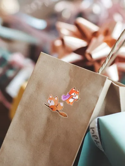 Наклейки Лисята 9*20,5 (PVC) - фото 2