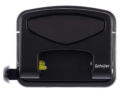 Дырокол 25 листов металл, эргономичный, с линейкой, черный, Schiller - фото 5