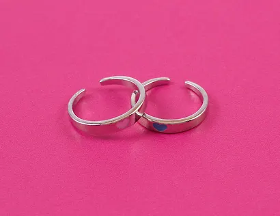 Набор парных колечек «Сердечки», светятся в темноте, 2 штуки, металл, Lafilaf - фото 4