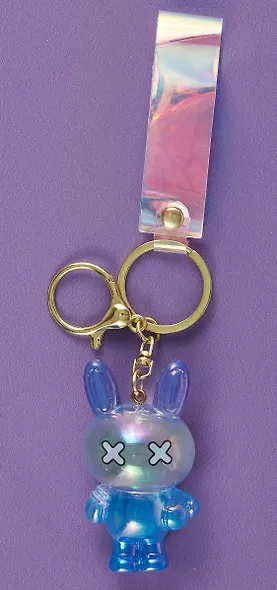 Брелок Кролик перламутровый (прозрачный) (ПВХ) (8см) (12-05149-A027) Bookvalno - фото 5