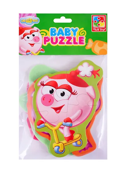 Игровой набор, ТМ Vladi Toys, Мягкие пазлы Baby puzzle Смешарики Нюша, Бараш, Лосяш, Копатыч - фото 1