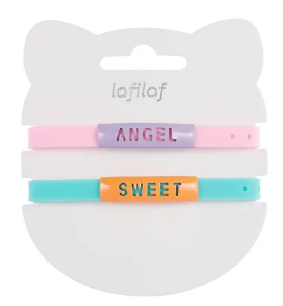 Набор парных браслетов Angel, Sweet (силикон) (12-04407-B75) (Lafilaf) - фото 6