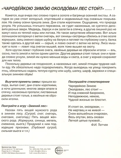 Дем. картинки СУПЕР Времена года. Зима. 8 демонстр.картинок с текстом(173х220мм) - фото 6