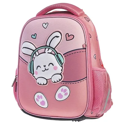 Ранец "ERGONOMIC MINI -Зайка в кармашке" 35*27*13см, 1отд.,  EVA, нагрудн.стяжка, светоотраж.элементы, 2 кармана - фото 2