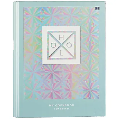 Тетрадь на кольцах в клетку BG, Holographic, 160 листов, в ассортименте - фото 3