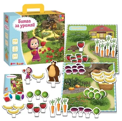 Настольная игра Маша и Медведь Битва за урожай - фото 3