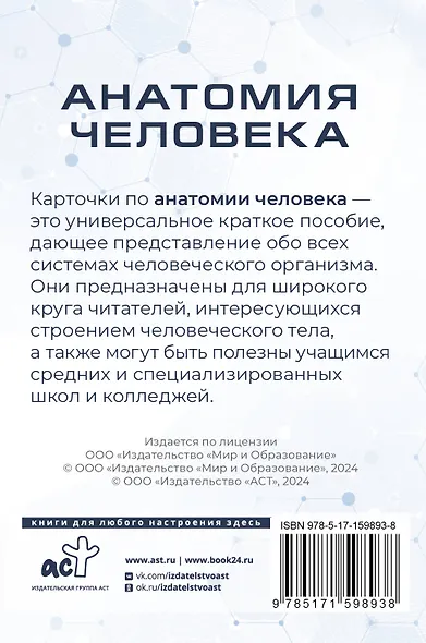 Анатомия человека. 80 карточек. Все системы - фото 2