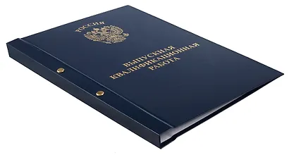 Обложка "Выпускная квалификационная работа" ассорти, 2 отверстия, бумвинил - фото 3