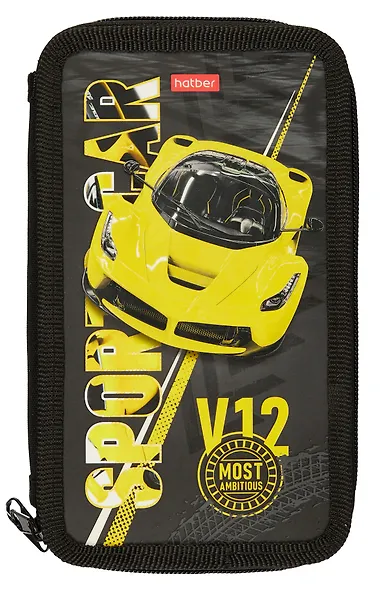 Пенал 2 отделения "Автоспорт" 19*11 см, молния - фото 7