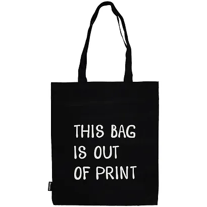 Сумка-шоппер This bag is out of print черная, текстиль 40см.*32см. - фото 1