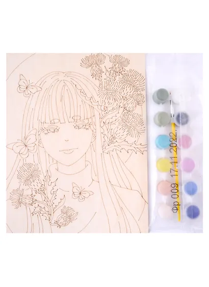 Набор для творчества LORI. Роспись по дереву. Картина. Аниме "Загадочный взгляд" - фото 2