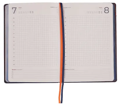 Ежедневник полудат. А5 192л "Тиволи делавэ" синий, кожзам, тв. переплет, обстрочка, офсет, закругл.углы, справ.мат-лы, 2 ляссе, инд.уп - фото 6