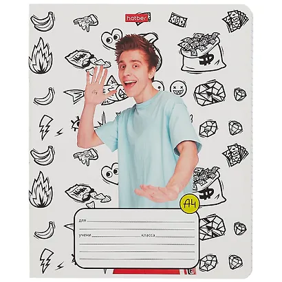 Тетрадь в клетку "Влад А4", 12 листов, в ассортименте - фото 5