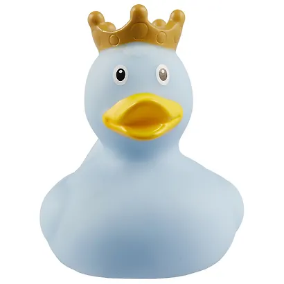Игрушка для ванной, уточка резиновая FUNNY DUCKS "Уточка в короне голубая" (1927) - фото 2