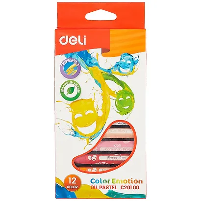 Пастель масляная Color Emotion 12цв к/к, DELI - фото 1