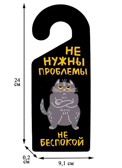 Табличка на дверь Не нужны проблемы Не беспокой (кот) (ТД 2021-07) - фото 2